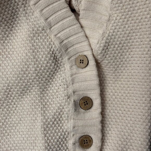Free People Beach Cream Beige Hailee Cardigan Sweater Sz XS Button Down - Picture 5 of 8